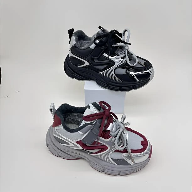 儿童冬季大棉加绒男童女童时尚潮款休闲百搭运动鞋38236潮鞋复古