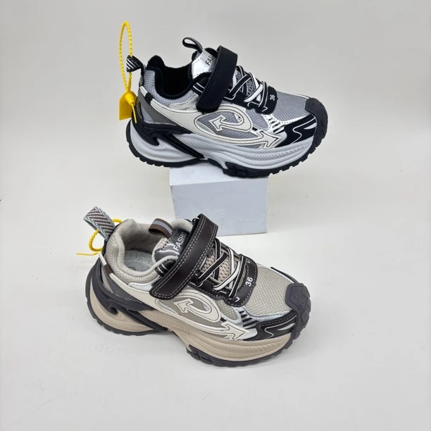 儿童加绒二棉冬季保暖男童女童时尚潮款百搭休闲魔术贴运动鞋57