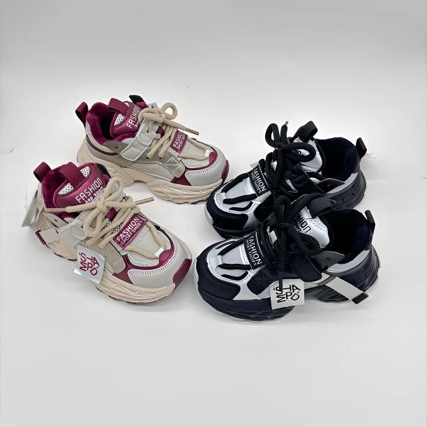 儿童冬季二棉新款加绒男童女童潮款超轻保暖休闲魔术贴运动鞋651