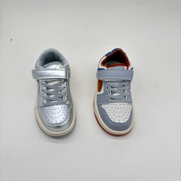 儿童新款皮面防水单里男童女童潮款时尚百搭魔术贴运动鞋低帮71