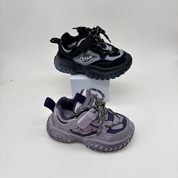 儿童冬季保暖二棉新款男女童潮款时尚魔术贴运动老爹鞋862潮鞋