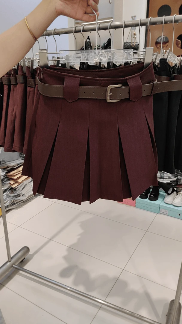 雪琴小屋洋气宽带百褶裙