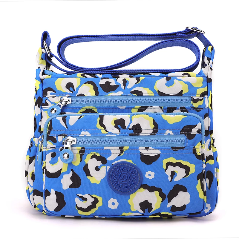 潮搭时尚印花尼龙包新款简约单肩包轻盈柔美斜挎包靓丽休闲女包