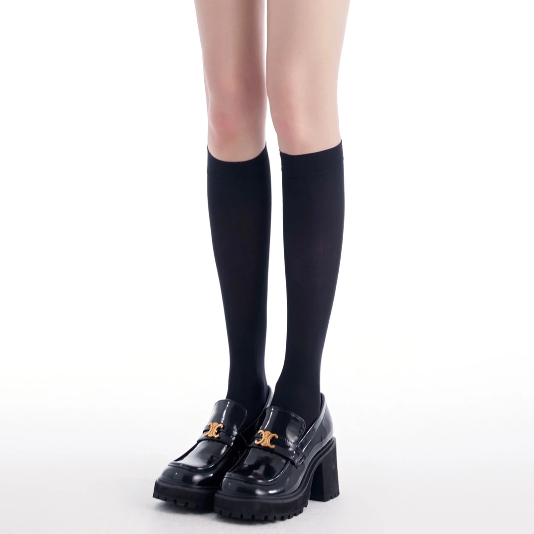 毛妮Peshe【JK女孩】小腿袜黑色丝袜中筒款春夏百搭时尚显瘦D7055