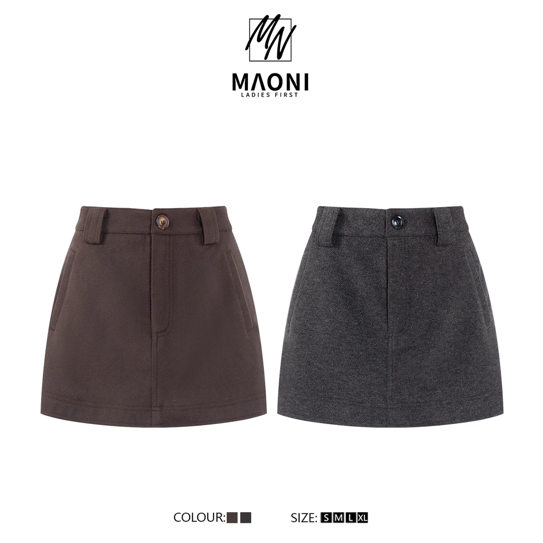 毛妮Peshe【基础百搭】半身短裤裙小香加厚保暖防走光2025秋冬D9988