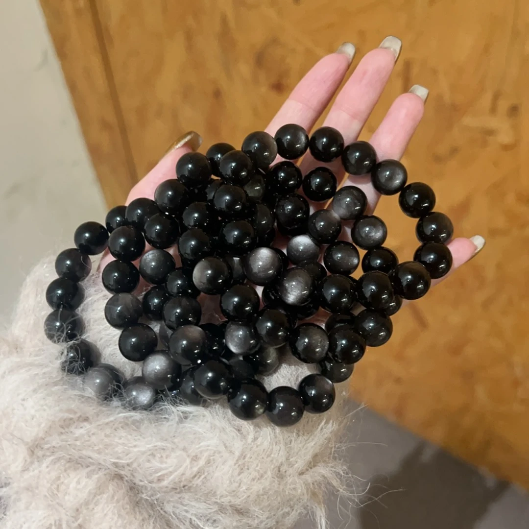 11-12mm银曜石小众百搭设计感时尚个性手链10345-02