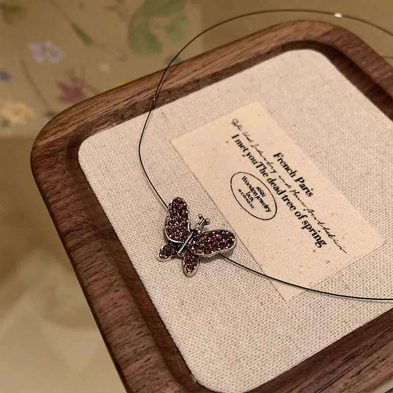 合金项链 【小蝴蝶】气质轻奢时尚小众锁骨链9289-03YH