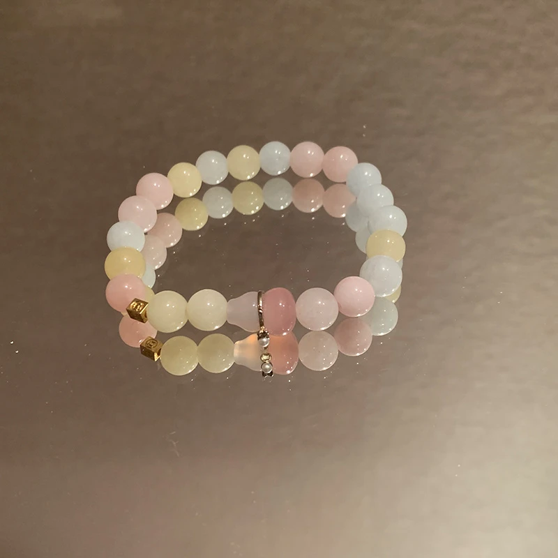 彩虹玛瑙手串小葫芦可爱俏皮时尚百搭手链9351-01
