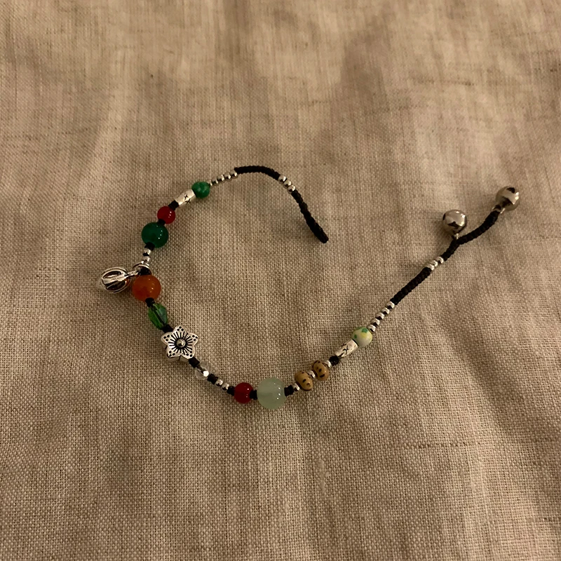 合金仿水晶手链 手工气质百搭小众编织手绳复古手链9307-36