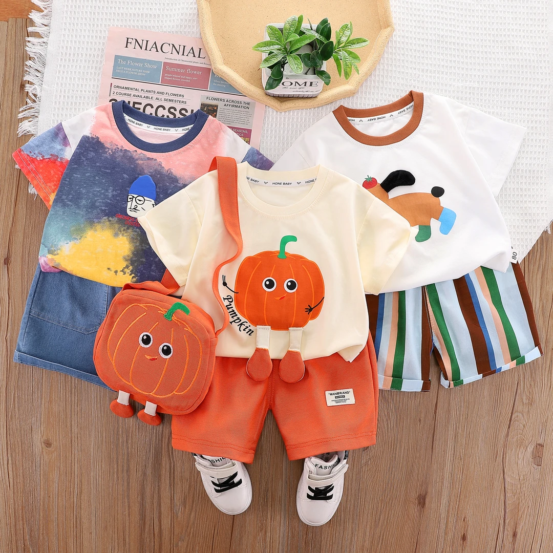 【短袖组合】儿童夏季短袖套装组合男女宝卡通洋气短袖套装婴儿薄款