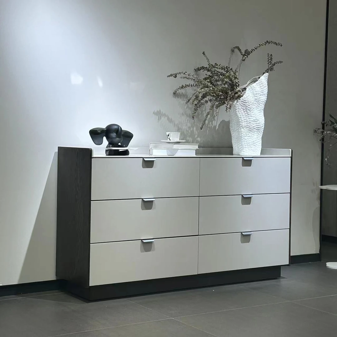 【春哥严选】Minotti意式极简斗柜北欧现代客厅灰色柜卧室抽屉柜MS