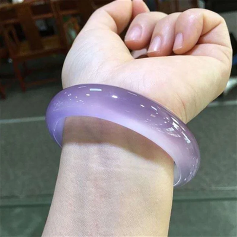 天然紫罗兰玉髓玛瑙手镯紫色玉髓玛瑙手镯多样性发货颜色有偏差