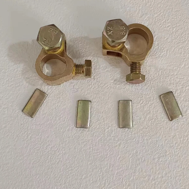 纯铜双顶丝电瓶卡子一对