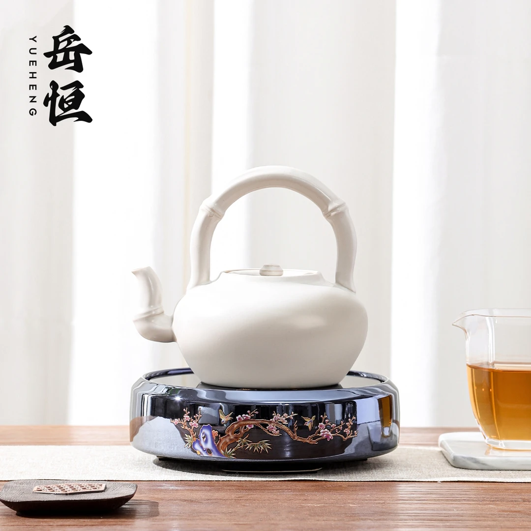 岳恒电茶炉煮茶器陶瓷煮茶炉蒸煮玻璃茶壶防水加热专用炉陶炉