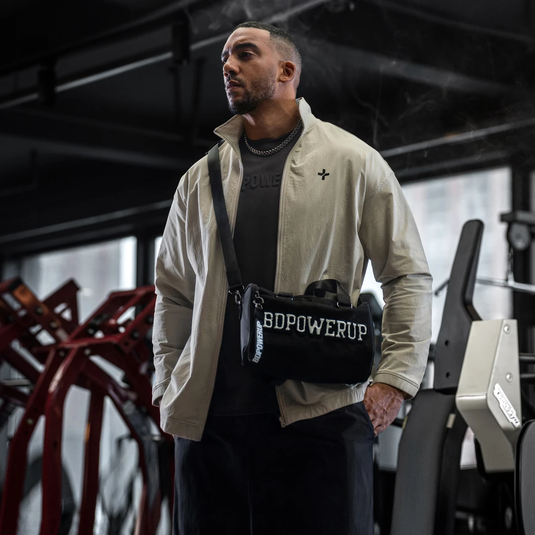 BD.POWER UP+高能感户外梭织运动外套简约印花纯色外套潮牌男宽松