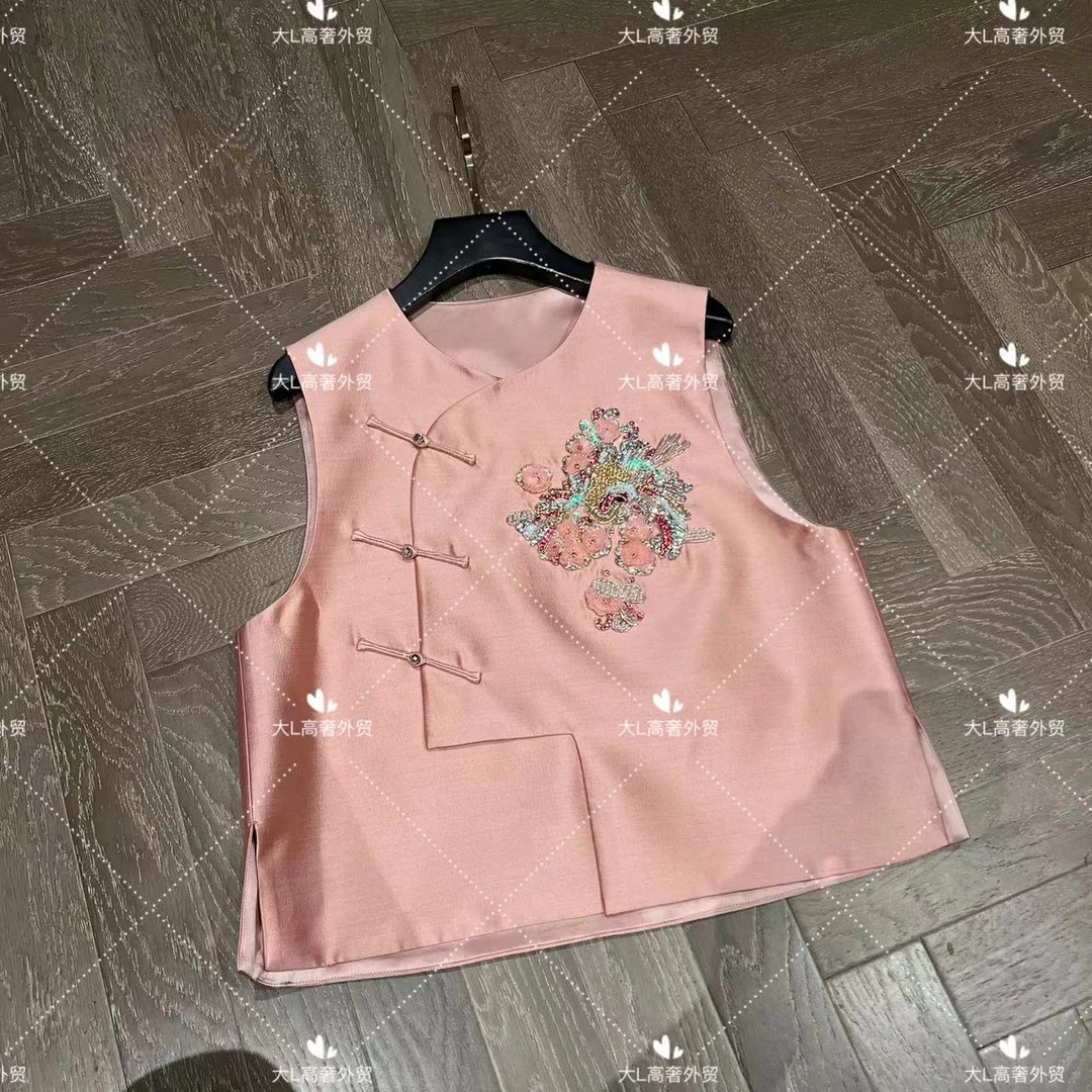 ”惠风和畅“ 重磅外贸进口高奢新中式设计师风百搭无袖马夹背心