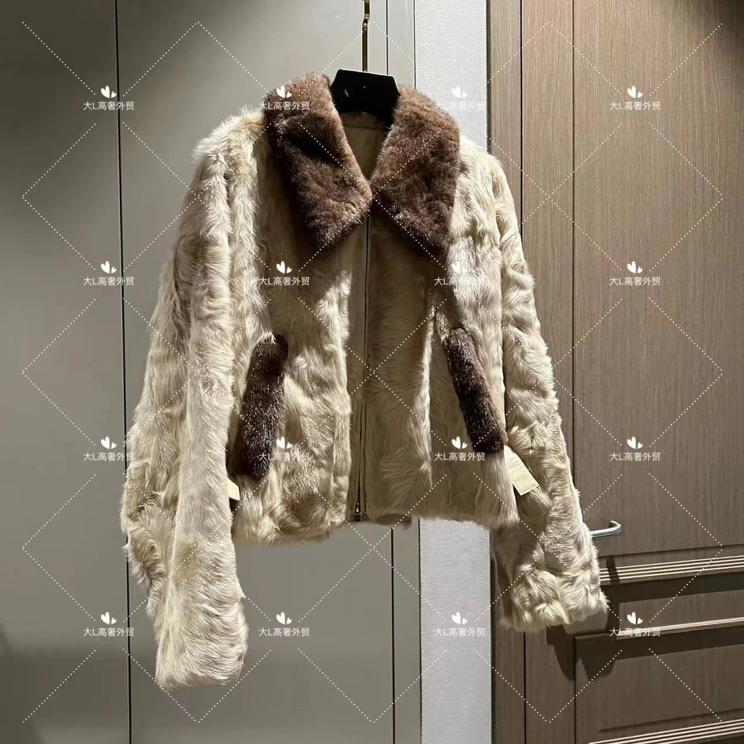 “美利奴烧花外套” 重磅外贸进口高奢重工设计师百搭长袖皮毛外套