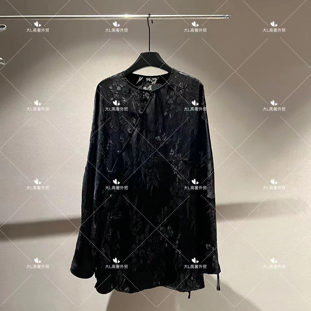 “素处以默” 重磅外贸进口高奢重工提花新中式设计师长袖百搭衬衫