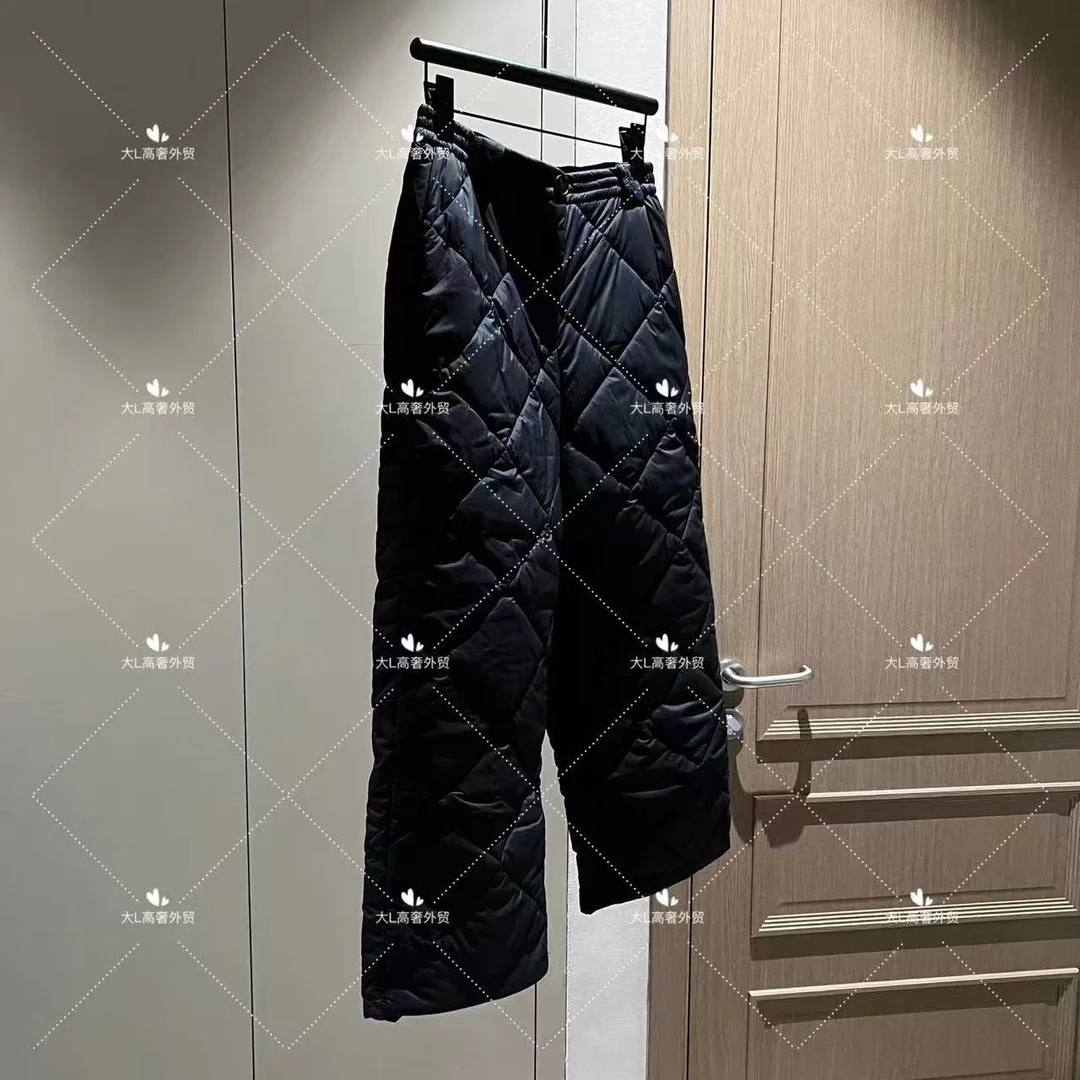 ”菱格棉裤“ 重磅外贸进口高奢重工设计师风百搭秋冬显瘦棉裤
