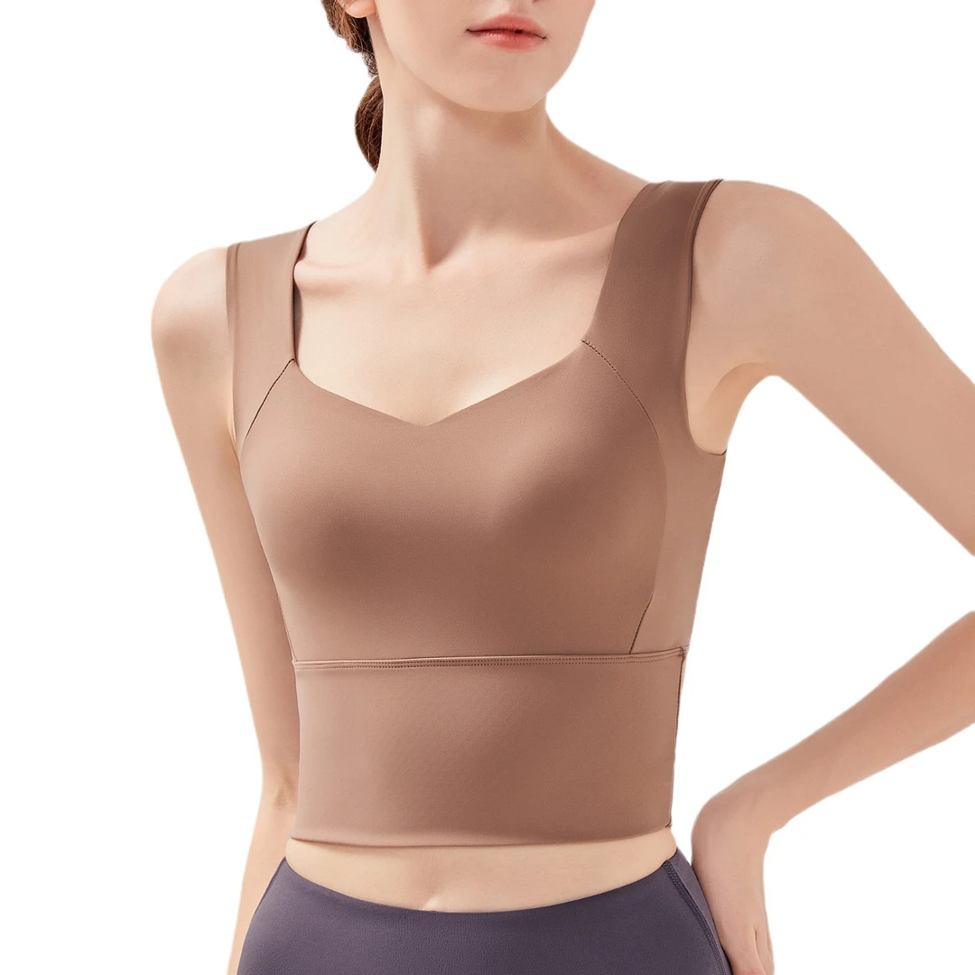 美背大码减震运动内衣瑜伽健身背心可外穿跳操跑步高强度防震文胸
