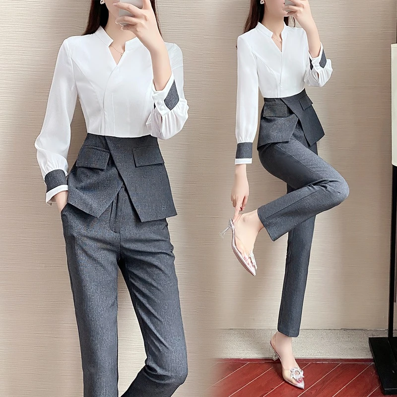 秋季套装女2023年新款两件套减龄洋气秋装时尚御姐职业套装女神范