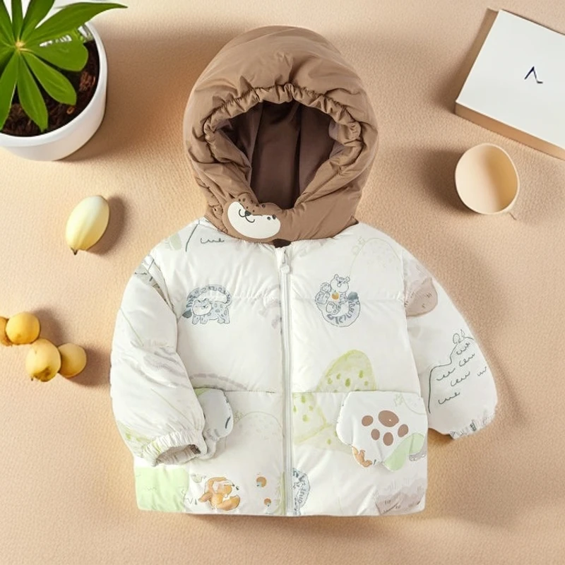 折扣男女童羽绒服冬季连帽儿童保暖冬装上衣宝宝面包服外套冬加厚