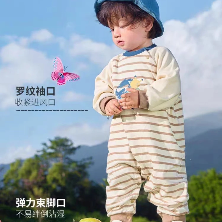 婴儿连体衣新生儿宝宝衣服幼儿外出服哈衣春装长袖弹力纯棉萌儿童