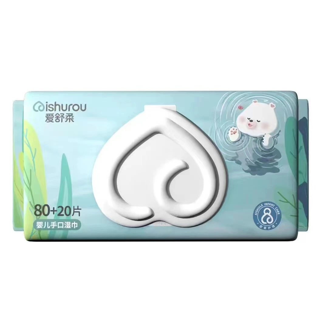 爱舒柔婴儿手口湿巾100片