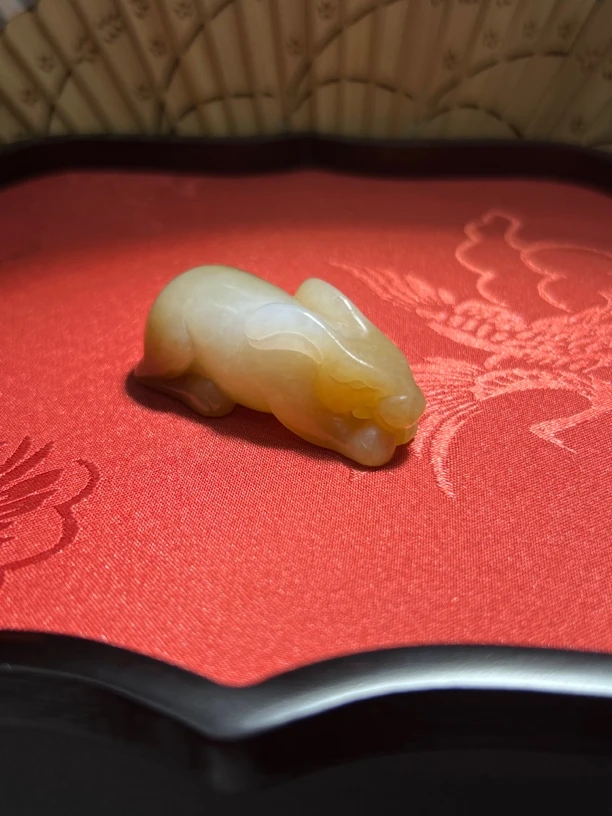 和田玉 兔子摆件