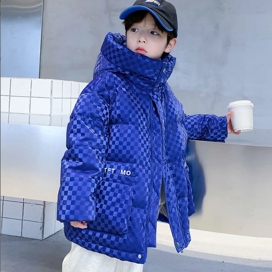 巴拉拉吧男童棉服冬季2024新款儿童加厚棉服中长款宝宝棉袄中大童