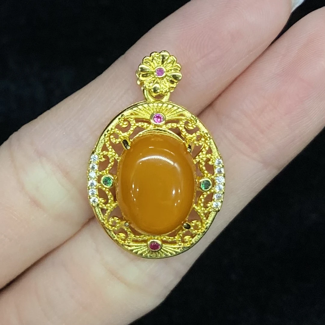 【龙少专属】老蜡如意蛋面吊坠 多样性发1件 LQQ4012