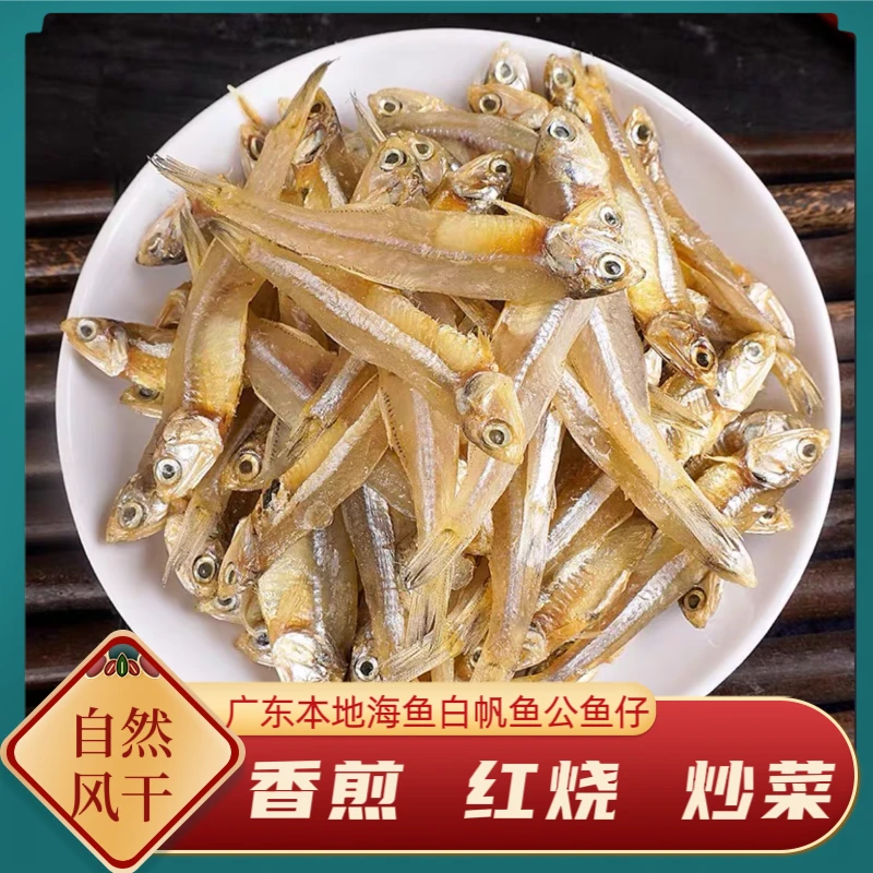 广东本港海鱼白帆鱼干公鱼仔渔民淡晒银鱼干海鲜干货炒菜红烧