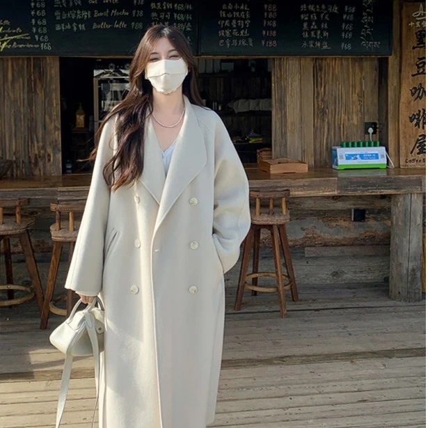 马西西微胖大码【Old Money】双面呢羊毛大衣