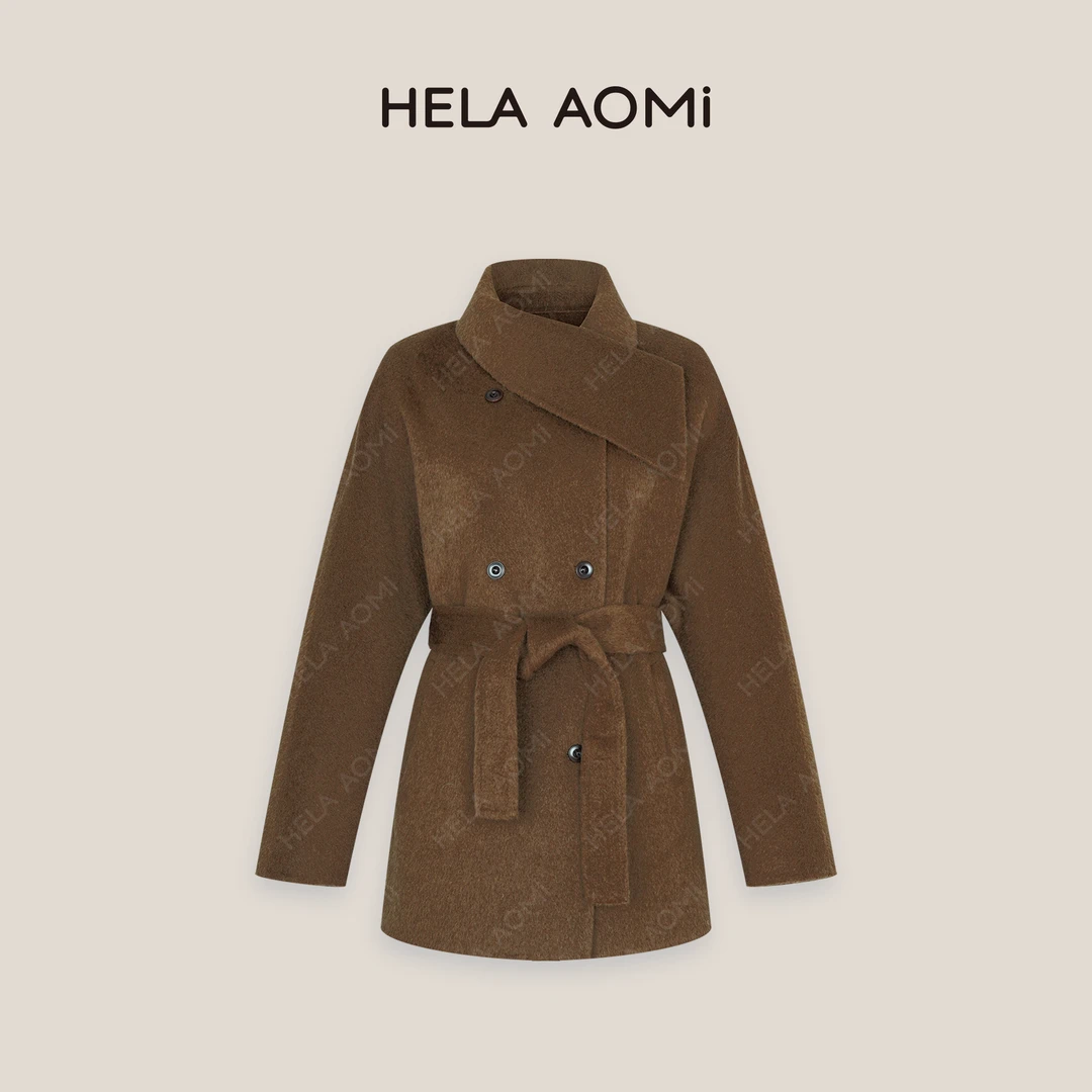HELA AOMI简约复古气质设计感秋冬毛呢外套CY4DM08532