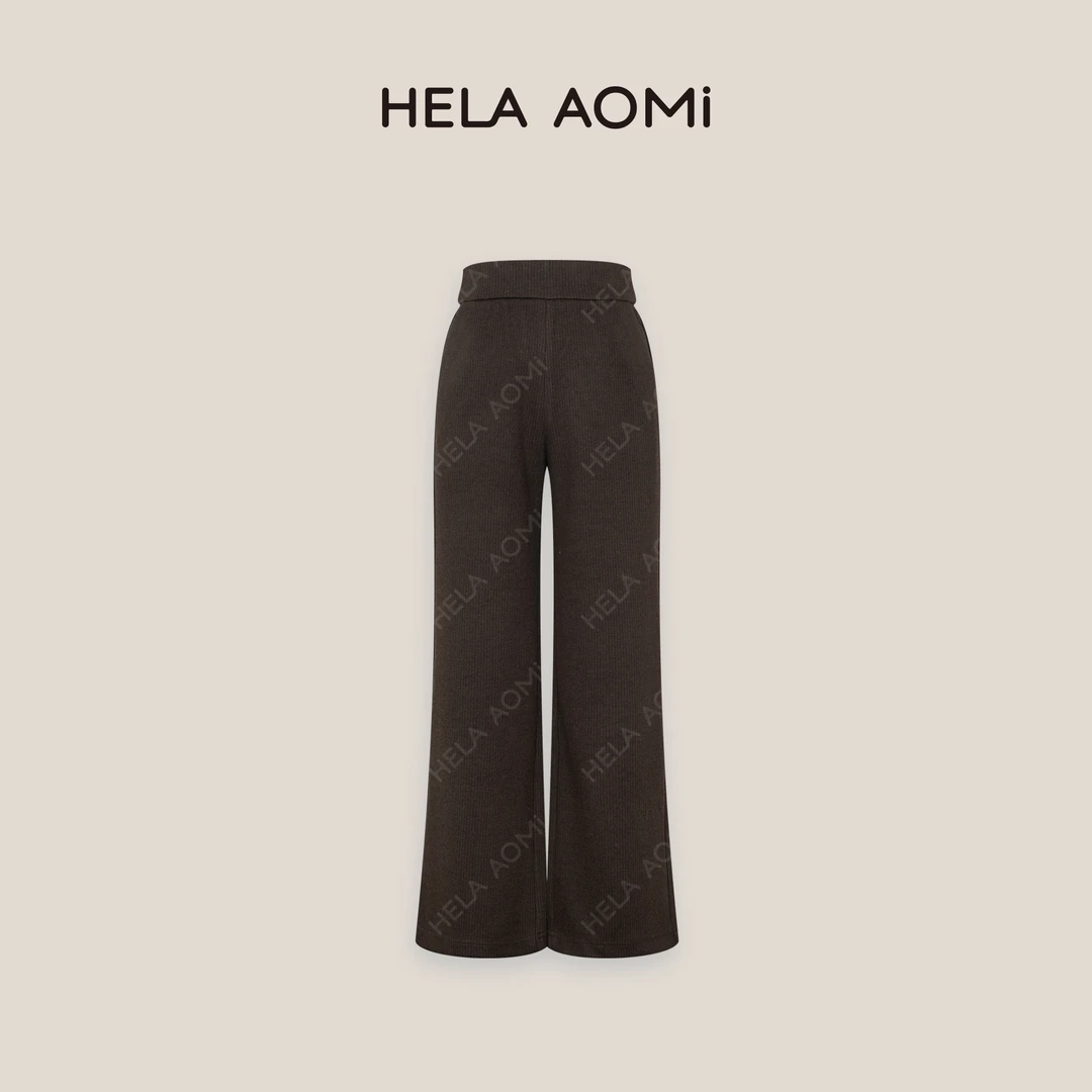 HELA AOMI “薯条裤”极简通勤穿搭直筒微喇长裤CY4DM61507