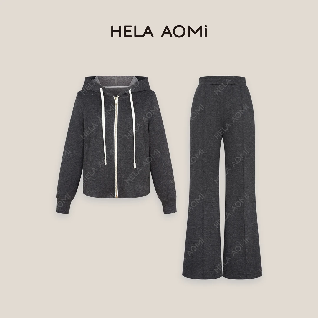 HELA AOMI “自由套装”连帽卫衣外套休闲阔腿裤两件套CY4DX99040