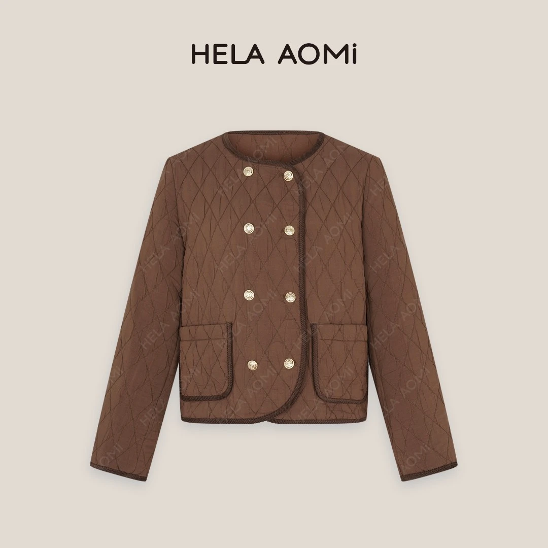 HELA AOMI“哈尼雪乡”韩式小香风宽松百搭气质短外套CY4CC00419