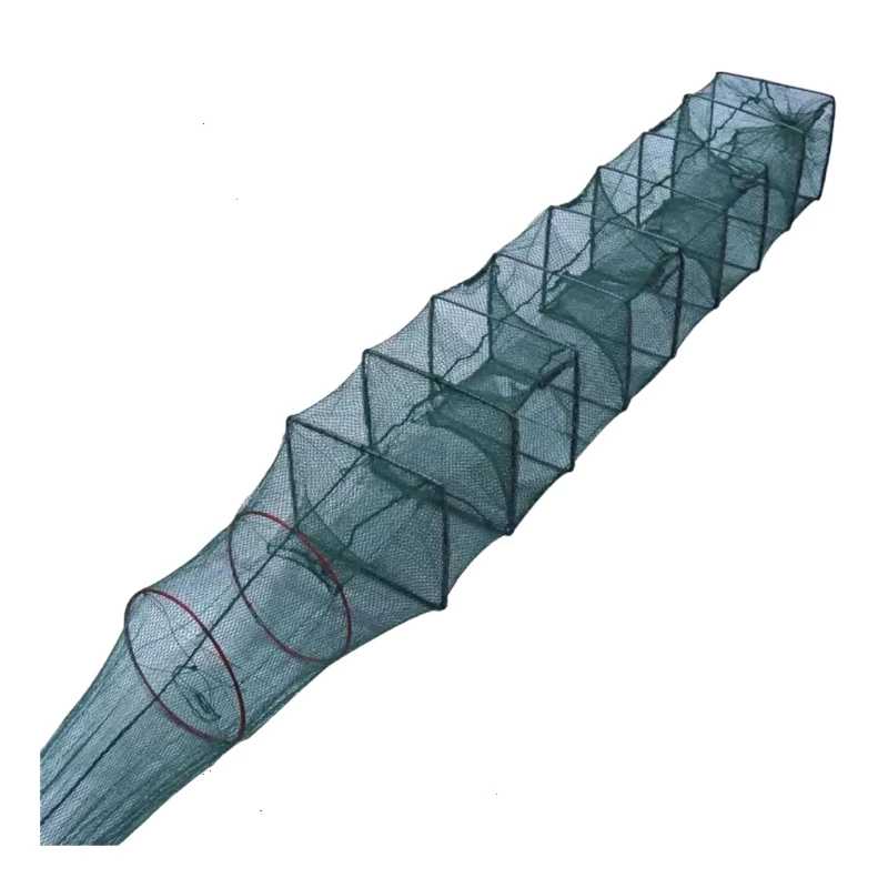 【拍一发三】3米虾笼折叠捕鱼虾网倒须笼网手工绿色防锈网眼地笼