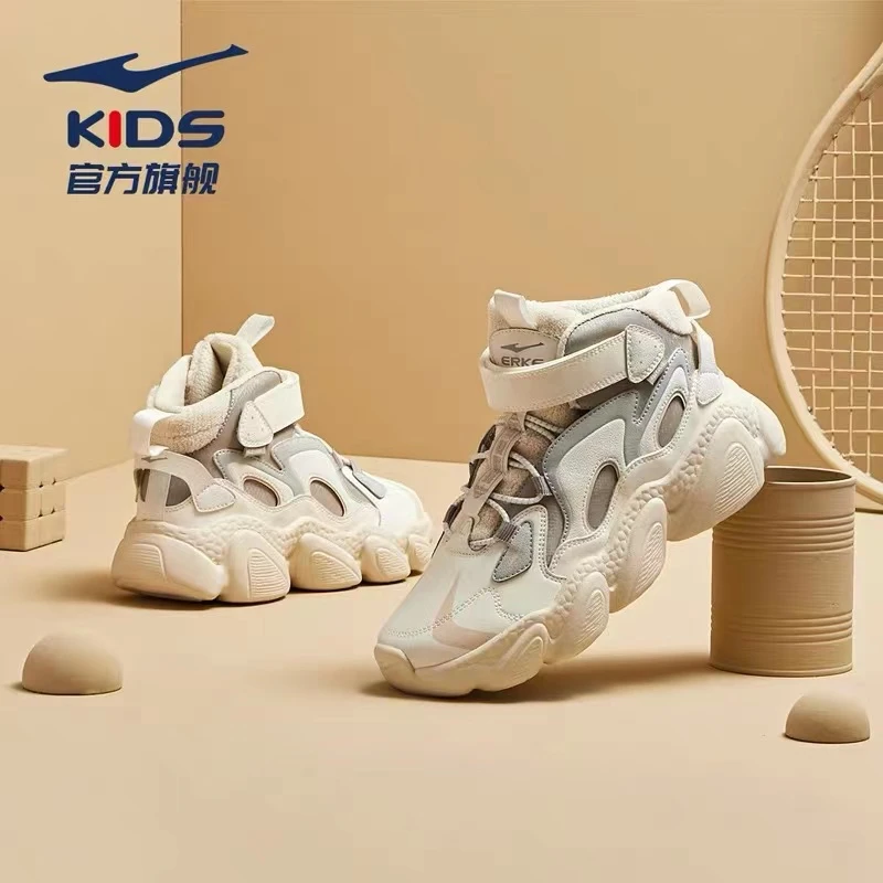 踏浪丨鸿星尔克时尚运动棉鞋中大童冬季保暖跑步鞋63122420066