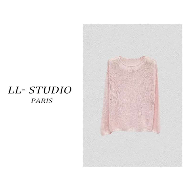 7妙兮LL 显瘦遮肉高级感长袖针织衫女装新款上衣#20240843