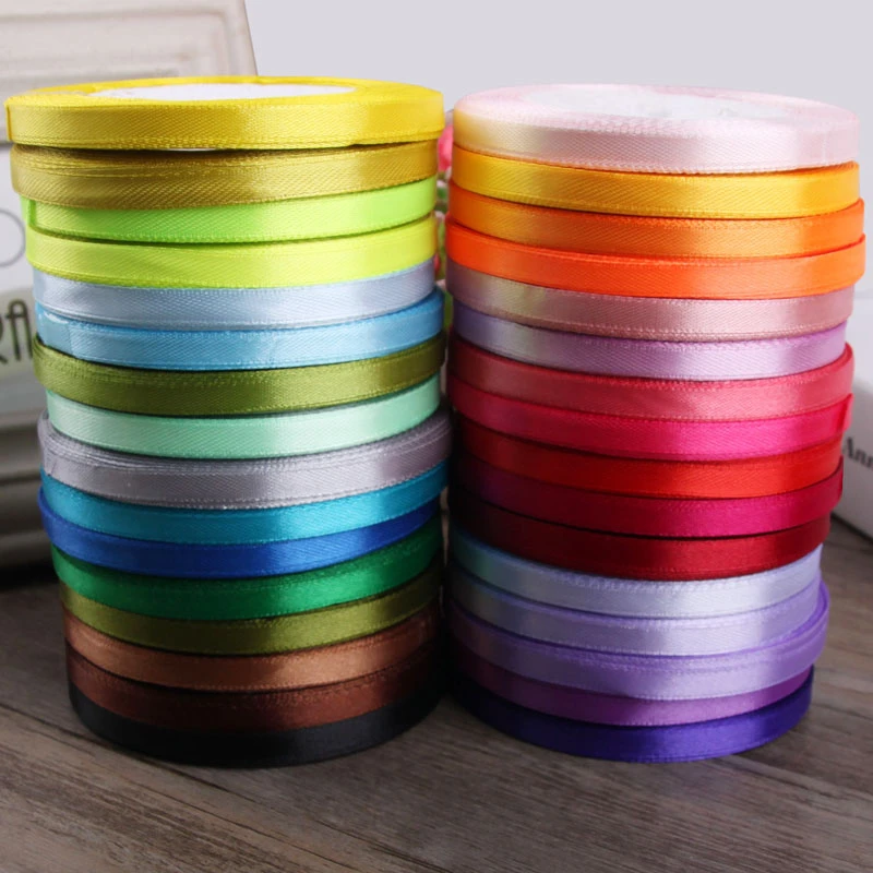 6mm宽缎带红织带布料绸带6毫米包装编发带细丝带头饰发饰金线彩带