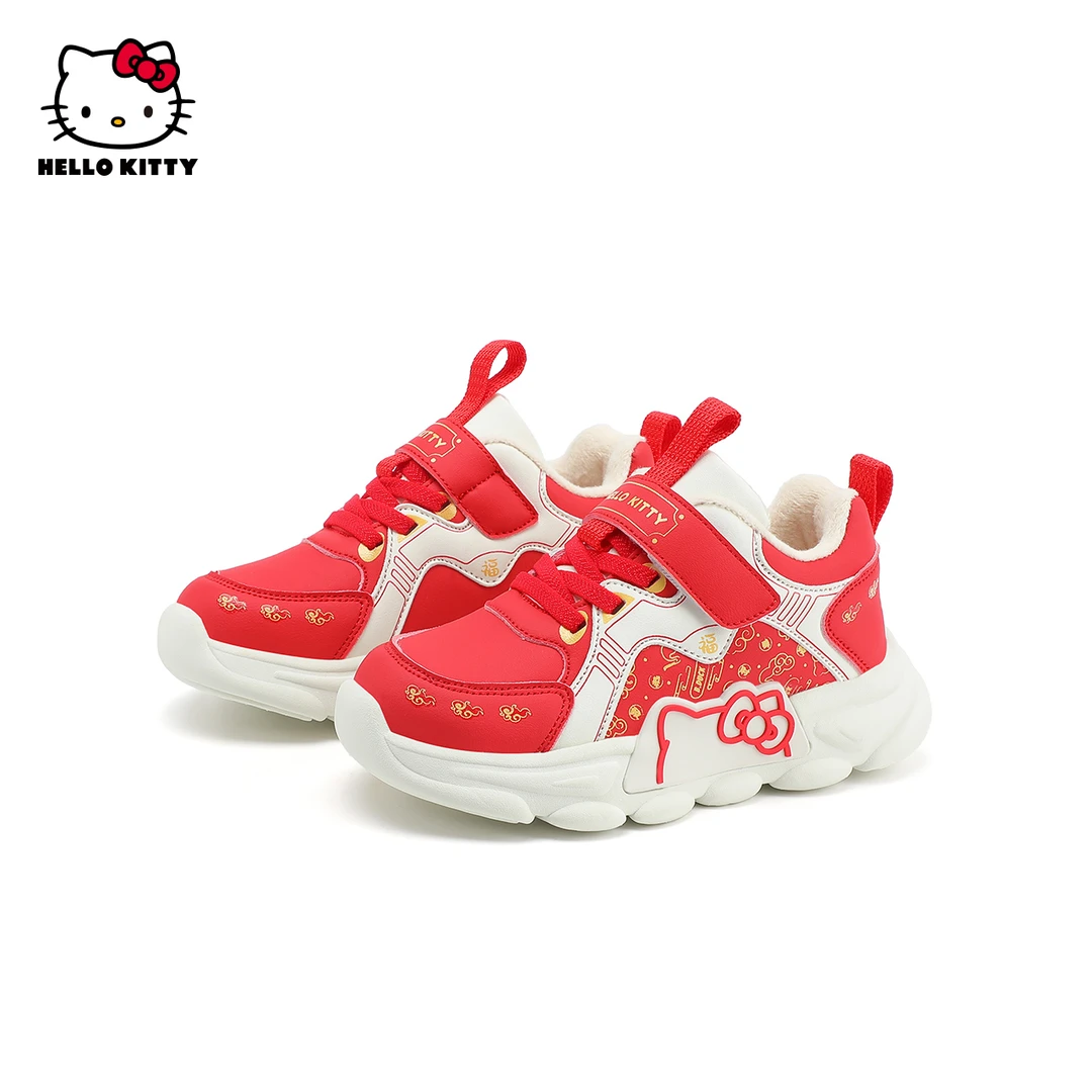HELLO KITTY/凯蒂猫k4546866 ky猫冬季新款喜庆加绒运动鞋
