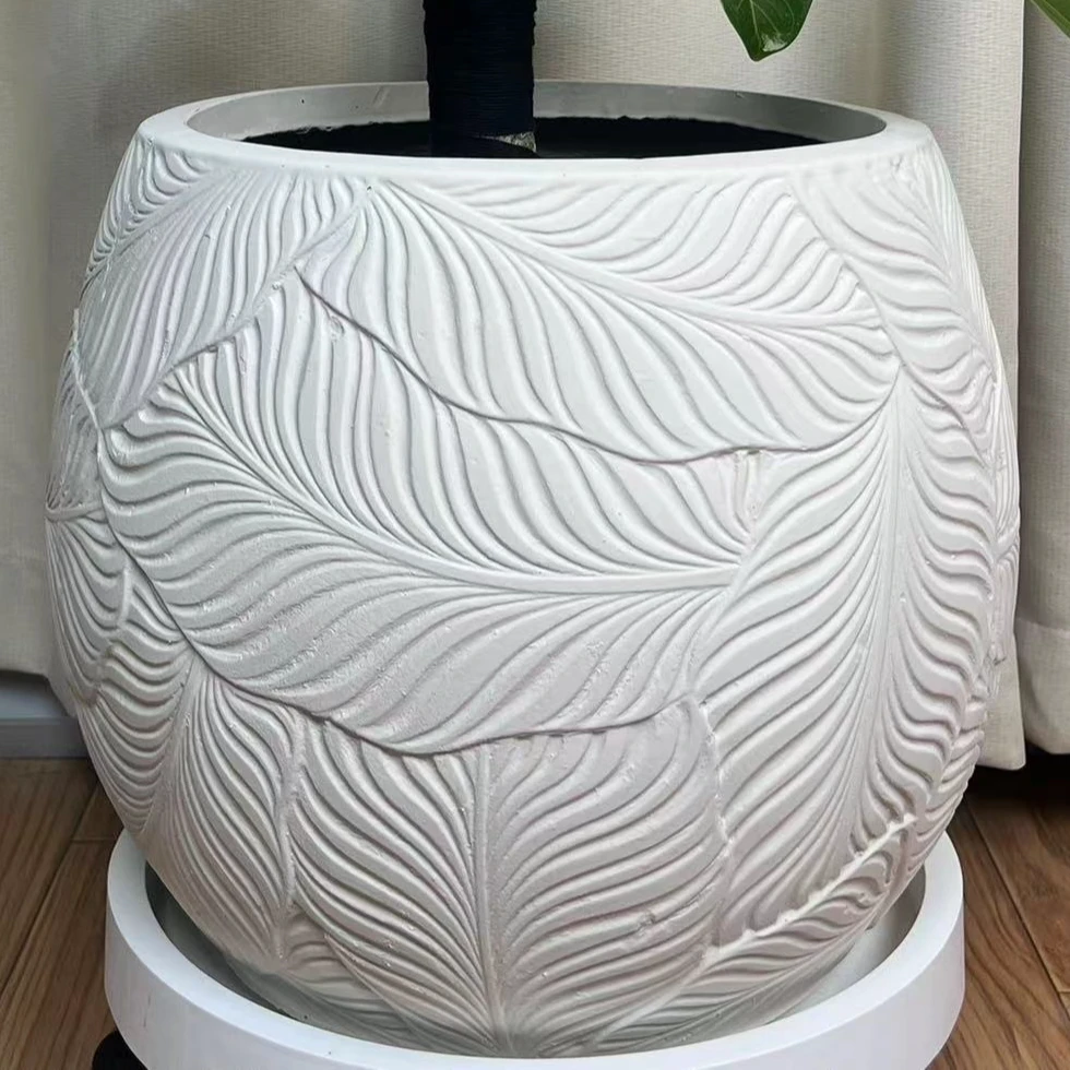 【直播间同款花盆】轻奢高级简约现代北欧ins风大型绿植镁泥花盆