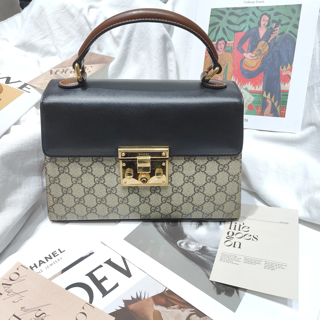 95新 GUCCI/古驰 月光宝盒手提包无肩带/ym