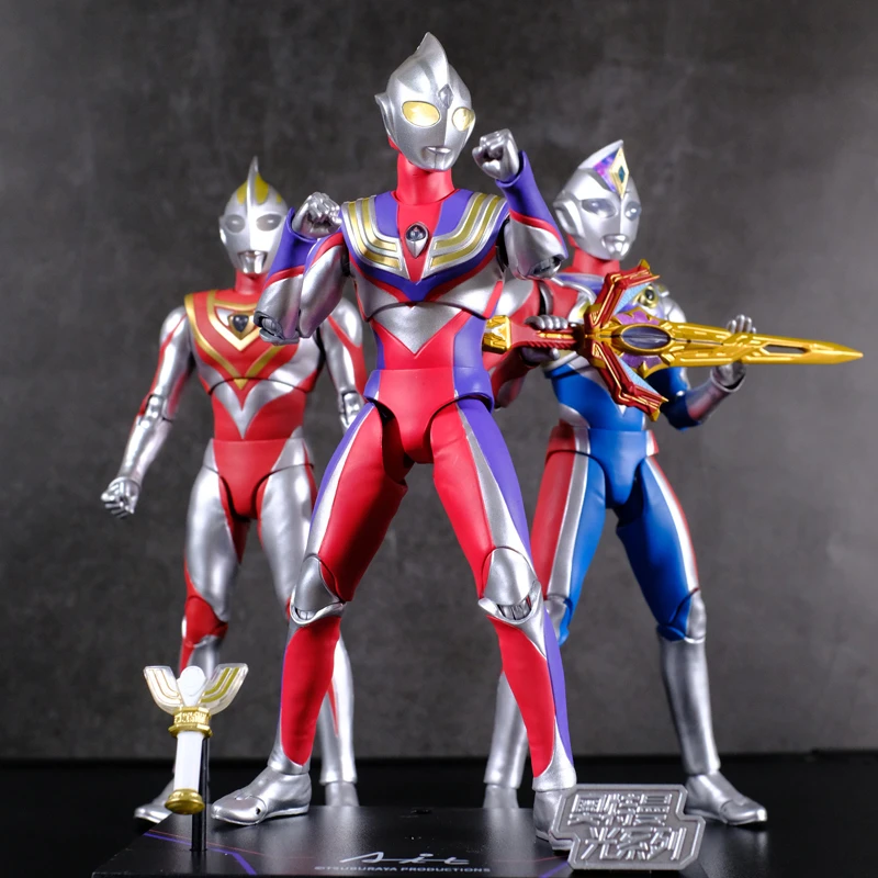 正版奥特曼光系列迪迦盖亚德凯欧布泽塔关节可动精致收藏手办18cm