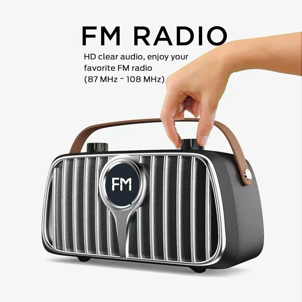 准新品  复古蓝牙音响BUGANI 户外音箱支持 U盘 SD卡 FM