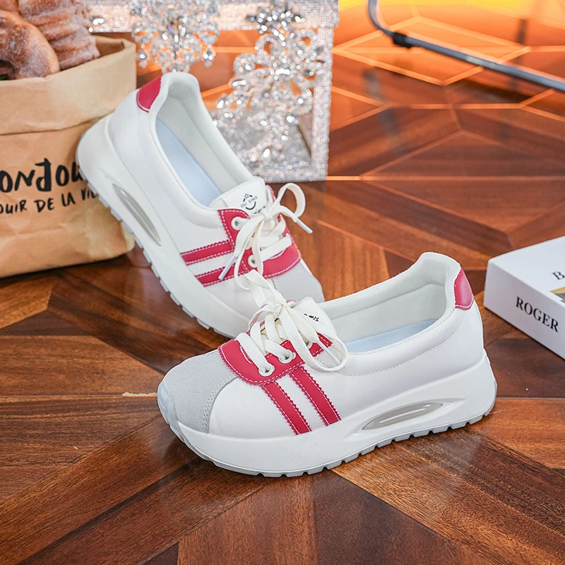 增高5CM小众松糕女鞋2024夏季新款透气软底复古风百搭休闲女鞋