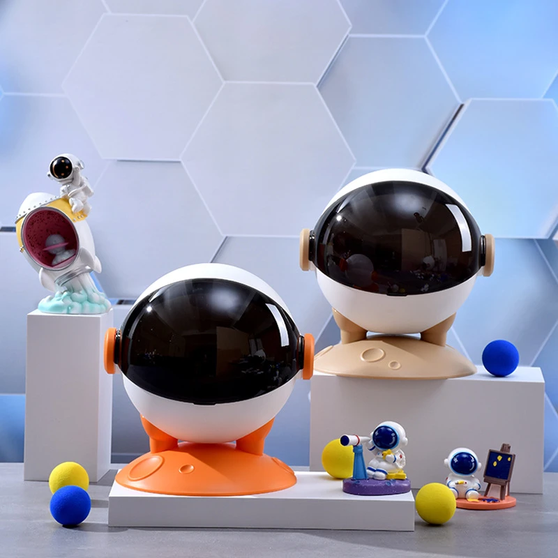 赛杉太空人桌面垃圾桶学生书桌收纳桶办公室多功能创意家用收纳桶