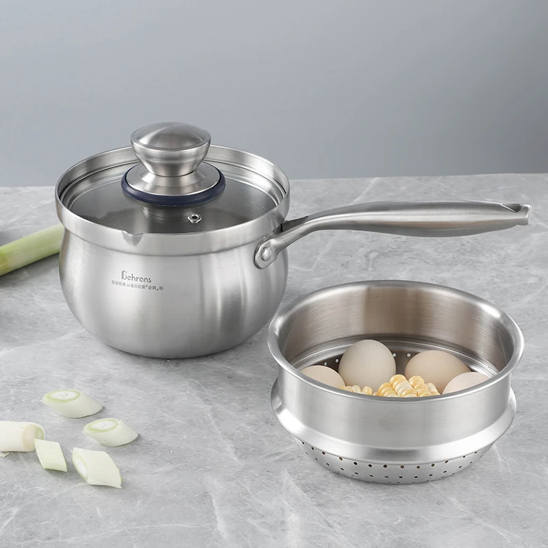 贝伦斯 企鹅三层钢奶蒸锅16-18cm（亮光/砂光）