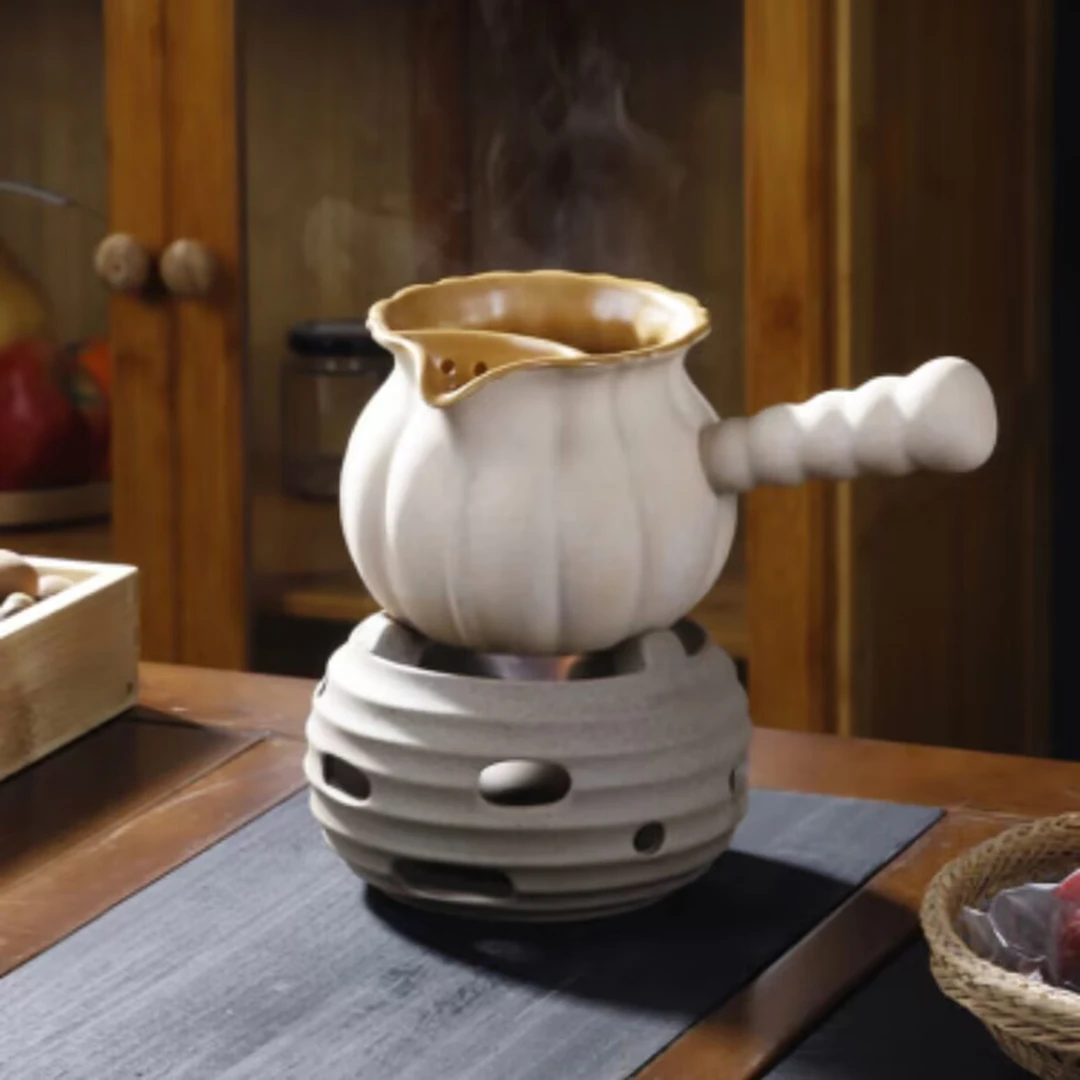 罐罐茶手工陶瓷粗陶创意煮茶器明火围炉煮茶金瓜奶茶罐罐